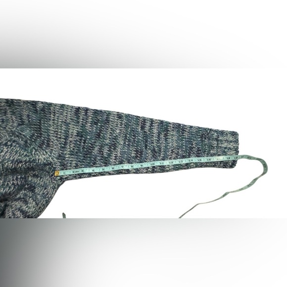 Chunky knit pullover sweater Teal  Sz XL - Picture 3 of 7